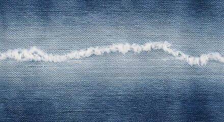Authentic distressed denim texture with frayed edges, perfect for fashion and design projects