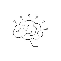 Brain with neural connections symbolizing artificial intelligence.