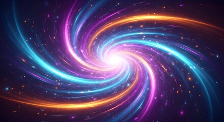 Fototapeta premium Vibrant cosmic vortex pulls you into a dazzling explosion of starlight and nebulae