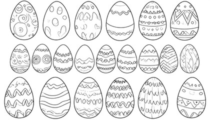 Black and white Easter eggs