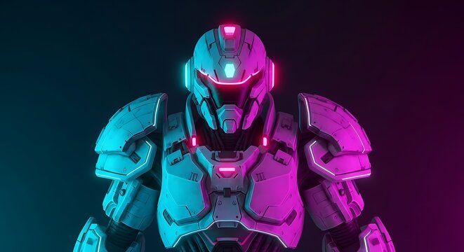 Futuristic Robot Armor Closeup.
