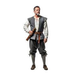 Naklejka premium A 15th century Portuguese navigator (Age of Discovery)