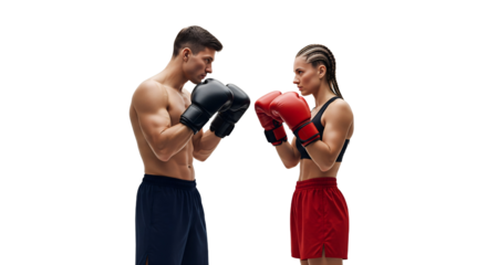 Two boxers in a ring