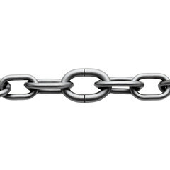 Obraz premium Silver wallet chain with heavy links isolated