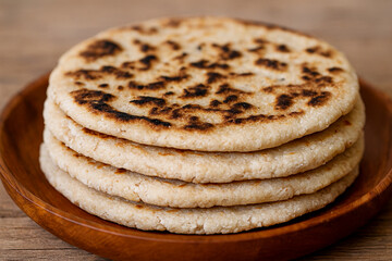 Traditional sri lankan coconut pol roti flat bread stock photo 