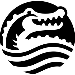 Fototapeta premium Krokodil Logo Zeichen Icon - 15