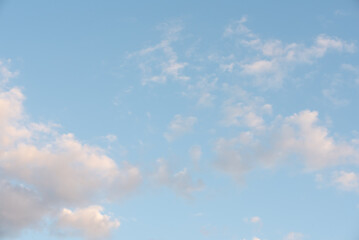 Blue sky with white clouds as a natural background