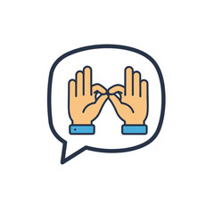 Fototapeta premium Inclusion Icon – Sign Language Chat