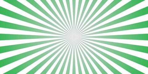 Vibrant Green and White Sunburst Rays on White Background Abstract Geometric Design for Energy and Freshness Themes