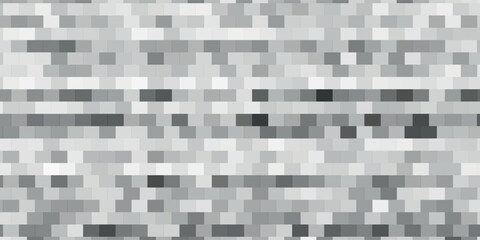 Fototapeta premium Abstract Pixel Mosaic. Monochrome Pixel Abstraction. Geometric Greyscale Texture