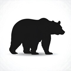 Fototapeta premium Profile silhouette of a bear
