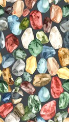 Watercolor pebble pattern
