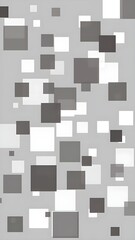 Minimal geometric background with overlapping gray squares, abstract seamless pattern, modern design for digital wallpaper, poster, or branding.