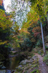 日本の風景・秋　三重県名張市　紅葉の赤目四十八滝