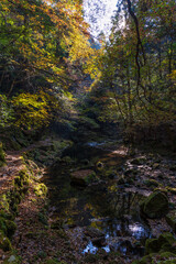 日本の風景・秋　三重県名張市　紅葉の赤目四十八滝