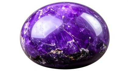 Polished purple gemstone sphere