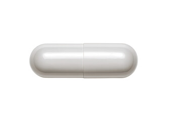 A light gray pill capsule, oval shape