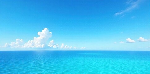 Obraz premium Azure blue skies, vibrant and cloudless, stretch to the horizon Perfect for summer, travel, or nature-themed projects A breathtaking view of endless sunny skies , summer, color