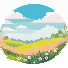 Vector of flower grass or blooming shrub isolated on white background ,watercolor tree elevation for landscape concept,environment panorama scene,eco design,meadow for spri