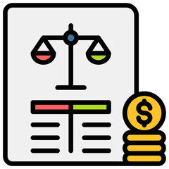 Balance Sheet outline mixed icon