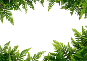 Lush fern fronds frame a dark center (1)