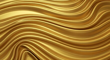Obraz premium Golden Waves Abstract Background. (1)