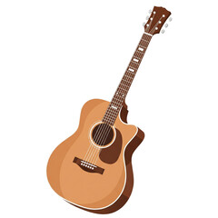 Obraz premium acoustic guitar isolated on white