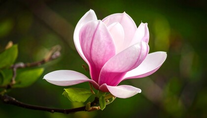 Pink magnolia blossom