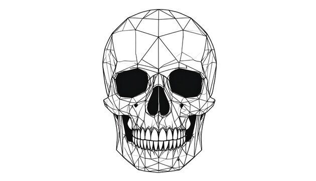 Polygonal skull graphic (1) - Powered by Adobe