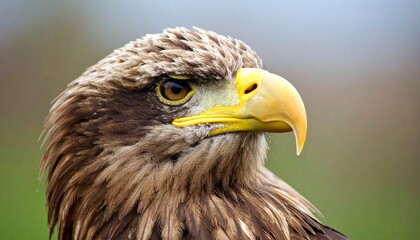 Obraz premium Close-up profile of an eagle's head