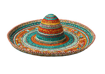 Colorful straw sombrero
