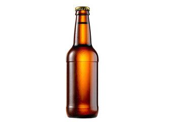Amber glass beer bottle