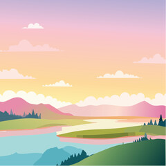 Fototapeta premium Abstract Watercolor Background Featuring Splashing Hues, Soft Vanilla Sky, Artistic Design Element, Vibrant Color Palette