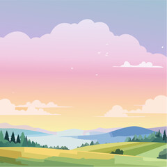 Fototapeta premium Abstract Watercolor Background Featuring Splash Effects, Soft Vanilla Sky Tones, Artistic Vector Design.