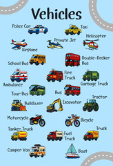 Amazing Rides &ndash; Vehicles Poster Design