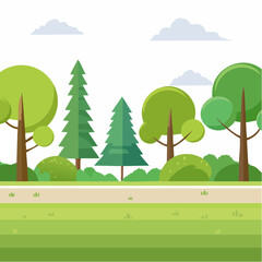 Obraz premium Isolated Side View of Green Tree on White Background, Ideal for Landscape and Architecture Designs, Elements for Garden and Environmental Layouts.