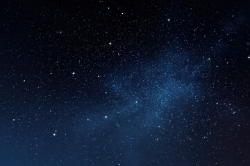 Starry Night Sky Background With Glowing Nebula