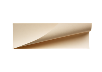 Beige rectangular paper with a folded corner