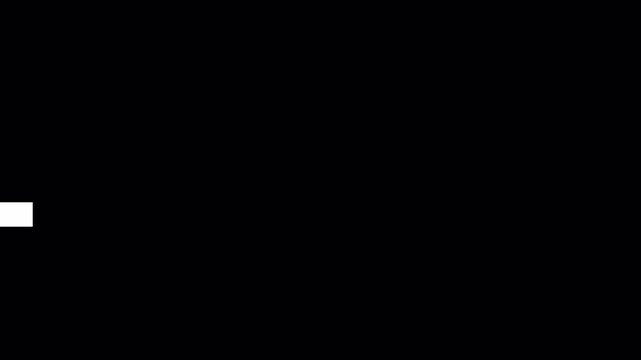 Animation of a white inscription "Goal" on a transparent background with the inscription divided into several parts. The goal has been achieved. Alpha channel.