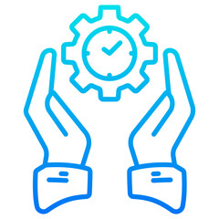 time management gradient icon
