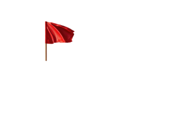 Red flag on a dark background