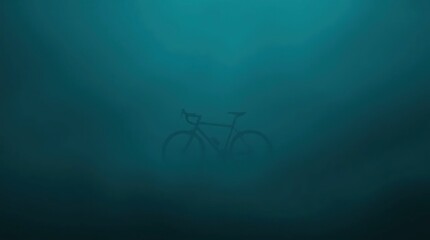 Misty Road Bike Silhouette.