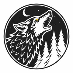 Full Moon Predator Logo for Wild Branding
