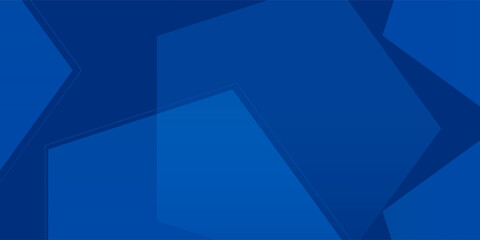 Fototapeta premium Modern abstract blue geometric hexagon shapes. Trendy geometric presentation.