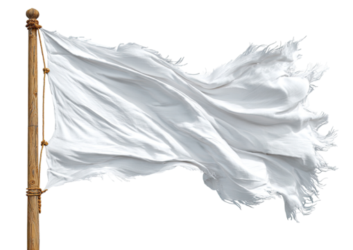 A white flag billowing in the wind (2)
