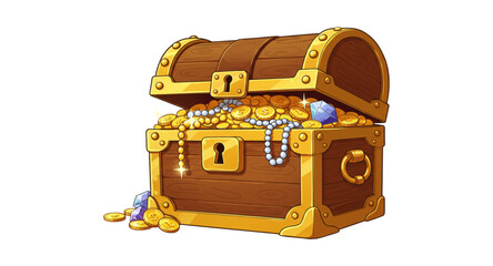 treasure chest isolated