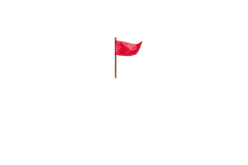 Simple red flag on black background