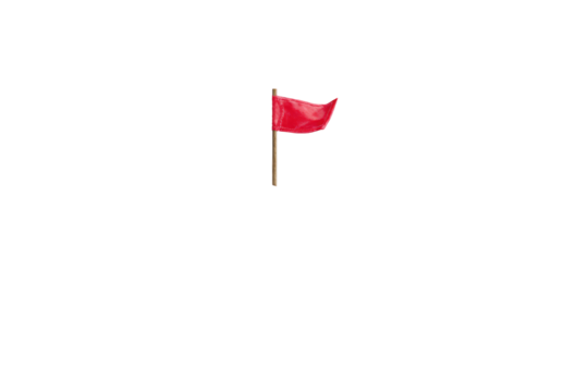Simple red flag on black background