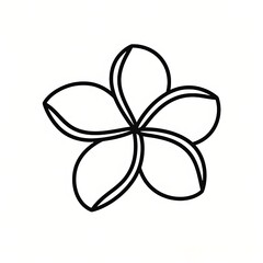 Flat Black  White Outline