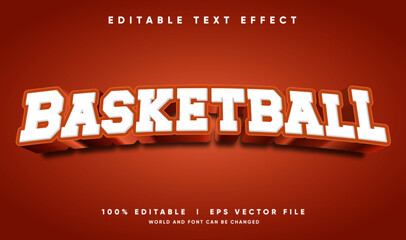 Naklejka premium basketball vector text effect with modern style
